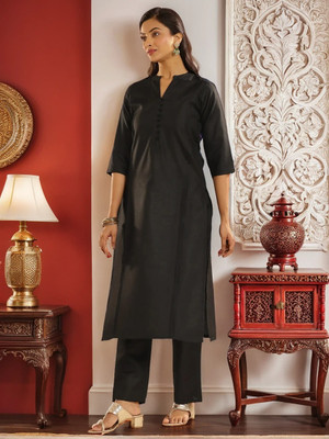 TRANDTIDE Solid Kurta, Trouser/Pant & Dupatta Set