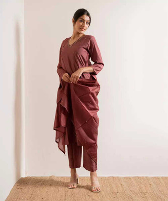 VED CREATION Embroidered Kurta, Trouser/Pant & Dupatta Set