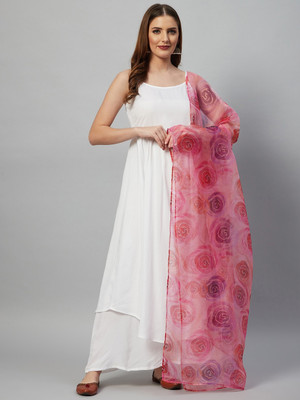 InWeave Solid Kurta, Palazzo & Dupatta Set