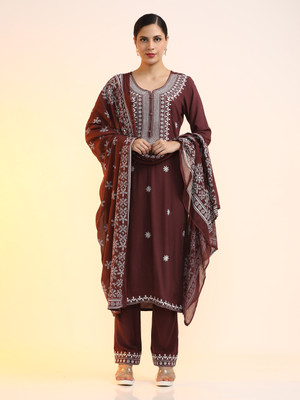 Jaipur Kurti Self Design Kurta, Trouser/Pant & Dupatta Set