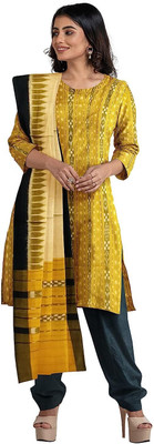 handloom paridhaan Self Design, Floral Print, Geometric Print Kurta, Salwar & Dupatta Set