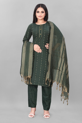 AANSHI FASHION Striped Kurta, Trouser/Pant & Dupatta Set