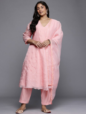 A Plus by Ahalyaa Printed Kurta, Palazzo & Dupatta Set