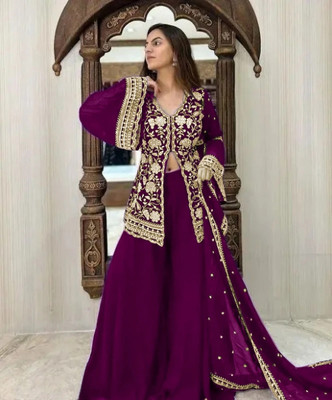 LIMBUDI CREATION Self Design Kurta, Trouser/Pant & Dupatta Set