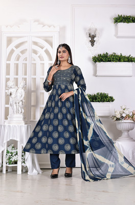 ROSHNI Printed Kurta, Trouser/Pant & Dupatta Set
