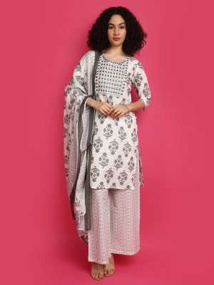 V-MART Embroidered Kurta, Trouser/Pant & Dupatta Set