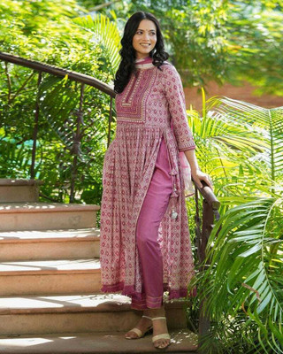 Palki Fashions Woven, Printed, Self Design Kurta, Trouser/Pant & Dupatta Set