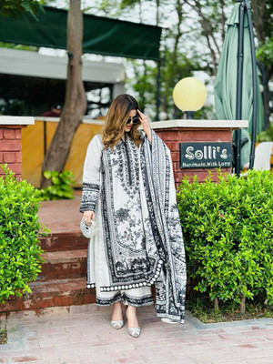 shreejifashion ltd Printed Kurta, Palazzo & Dupatta Set