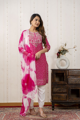Sheeba Creation Embroidered Kurta, Salwar & Dupatta Set