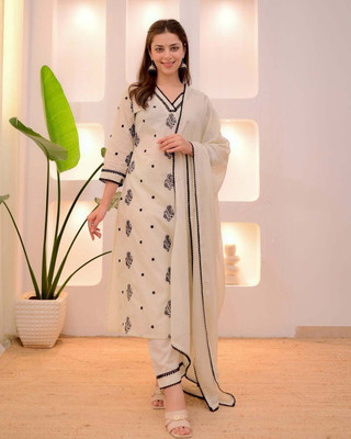 TVASMI Embroidered Kurta, Trouser/Pant & Dupatta Set