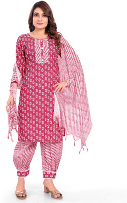 NATIONAL TEX Printed Kurta, Salwar & Dupatta Set
