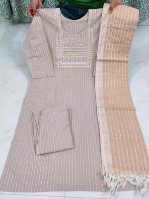 Haniya creation Embroidered Kurta, Trouser/Pant & Dupatta Set