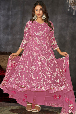 BeautyPie Embroidered Kurta, Salwar & Dupatta Set