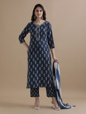 Jaipur Kurti Printed Kurta, Trouser/Pant & Dupatta Set