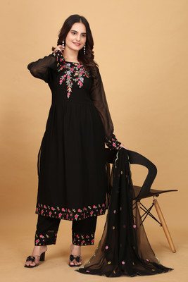 Khodiyar clothing Embroidered Kurta, Trouser/Pant & Dupatta Set