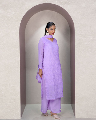 K Y W Embroidered Kurta, Trouser/Pant & Dupatta Set