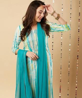 Lakhmohar Embroidered Kurta, Trouser/Pant & Dupatta Set