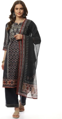 BIBA Embroidered Kurta, Trouser/Pant & Dupatta Set