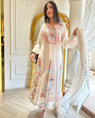 SSTCMALL Embroidered Kurta, Palazzo & Dupatta Set
