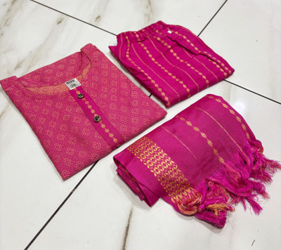 SUBHAN CLOTHING Embroidered Kurta, Trouser/Pant & Dupatta Set
