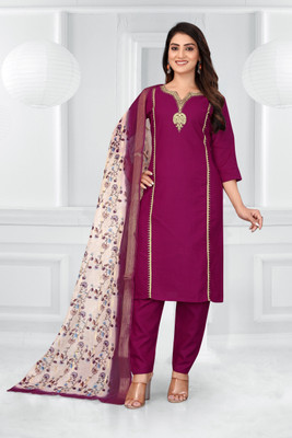 SUKANIFASHION Embroidered Kurta, Trouser/Pant & Dupatta Set