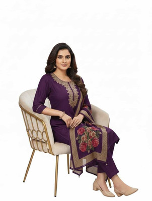 Radhika Creation Solid Anarkali Kurta, Bottom & Dupatta Set