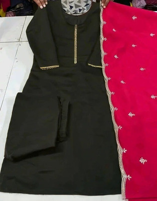 ROHEENI CREATION Solid Kurta, Trouser/Pant & Dupatta Set