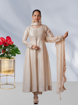 KHANJAN FASHION Embroidered Kurta, Trouser/Pant & Dupatta Set