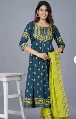 SUBH LAXMI Printed Kurta, Palazzo & Dupatta Set