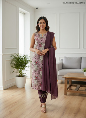 GOKUL MART Floral Print Kurta, Trouser/Pant & Dupatta Set