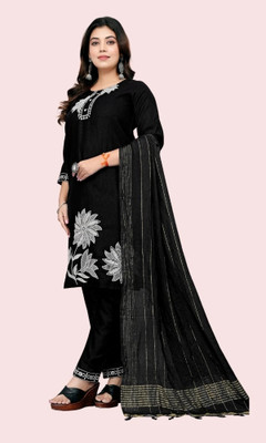 HOUSE OF COMMON Embroidered Kurta, Trouser/Pant & Dupatta Set