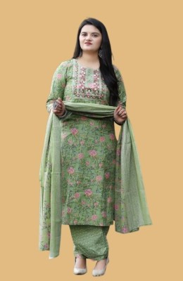 Hiyanshi Floral Print Kurta, Patiala & Dupatta Set