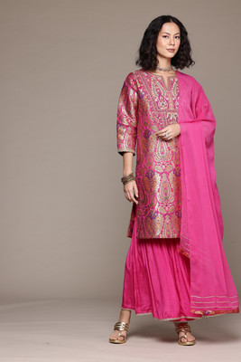 Aarke Ritu Kumar Embellished Kurta, Trouser/Pant & Dupatta Set