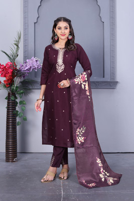 Shyam Fab Embroidered Kurta, Trouser/Pant & Dupatta Set