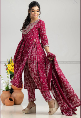 SUBH LAXMI Printed Kurta, Palazzo & Dupatta Set
