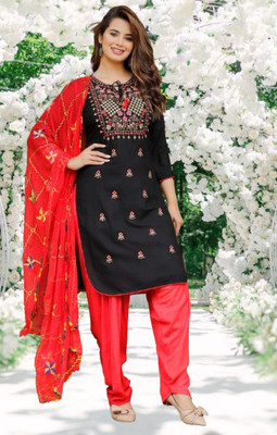 vasuprada Embroidered Kurta, Patiala & Dupatta Set