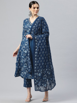 YURI'S Printed Kurta, Trouser/Pant & Dupatta Set
