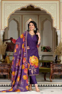 ZariDhaaga Printed Kurta, Trouser/Pant & Dupatta Set