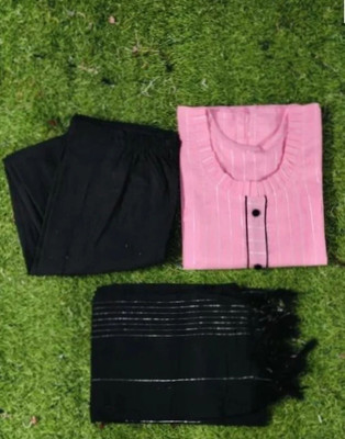 HOC's Striped Kurta, Trouser/Pant & Dupatta Set