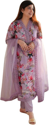 Angel western Printed Kurta, Trouser/Pant & Dupatta Set