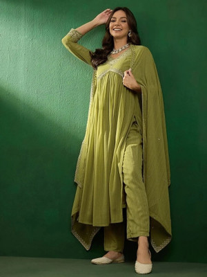 Prime Choice Embroidered Kurta, Trouser/Pant & Dupatta Set