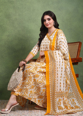 New Ethnic 4 You Floral Print Kurta, Trouser/Pant & Dupatta Set