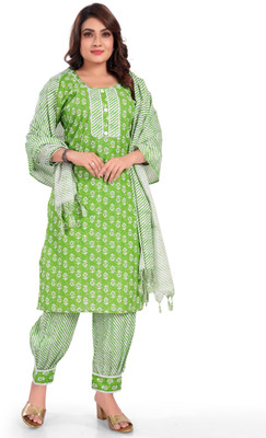 NATIONAL TEX Printed Kurta, Salwar & Dupatta Set