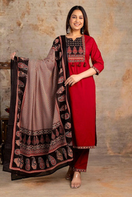 shreeram Embroidered Kurta, Trouser/Pant & Dupatta Set