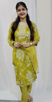 KAKKA JI COLLECTIONS Printed Kurta, Trouser/Pant & Dupatta Set