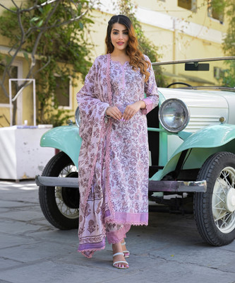 DIVENA Printed Kurta, Trouser/Pant & Dupatta Set