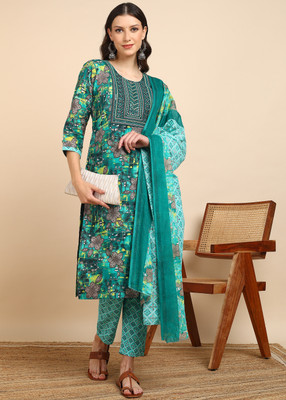 amozo Self Design Kurta, Trouser/Pant & Dupatta Set
