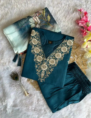 LIZORD FAB Embroidered Kurta, Trouser/Pant & Dupatta Set
