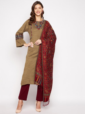 Zigo Embroidered Kurta, Trouser/Pant & Dupatta Set