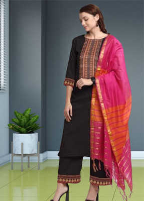 CreationRajvi Printed Kurta, Palazzo & Dupatta Set